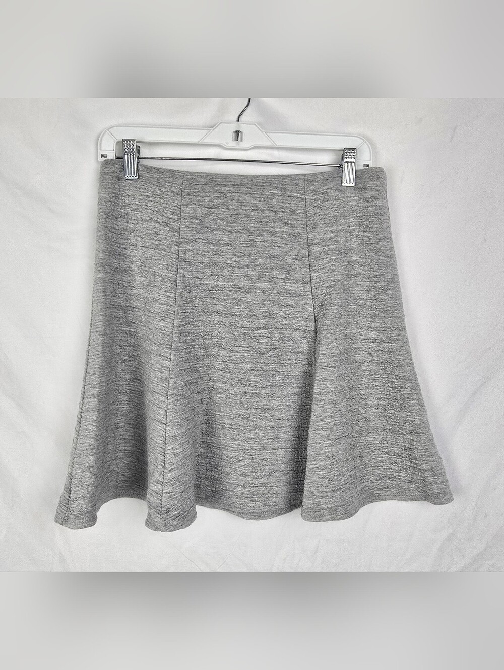 Anthropologie Maeve Gray Crinkle Gauze Minimalist Y2K A-Line Skirt sz M